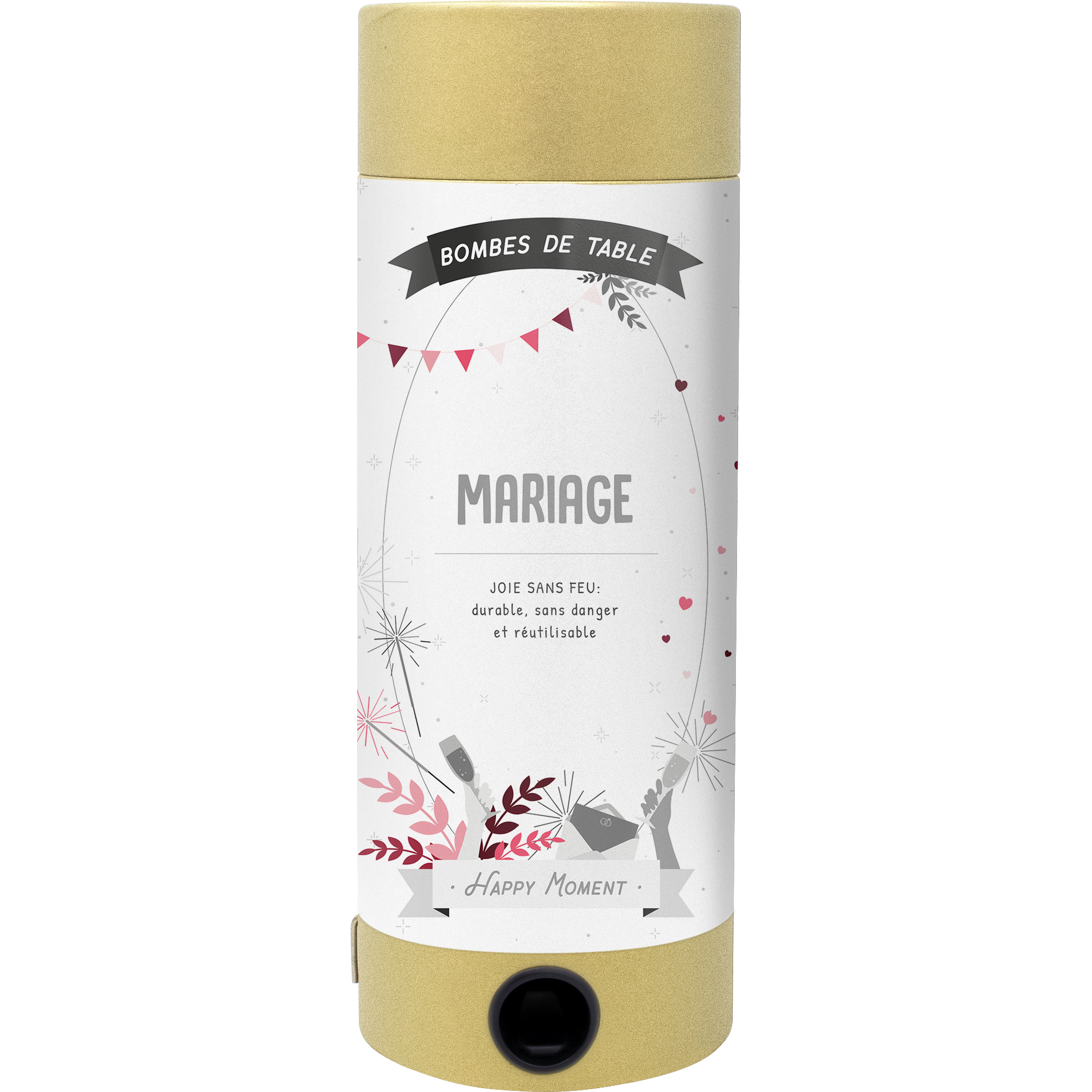 Bombe de table durable Mariage de Happy Moment by Artoz