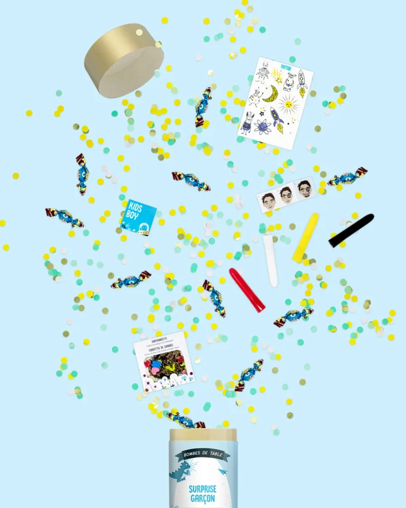 Bombe de table durable Surprise Garçon de Happy Moment by Artoz