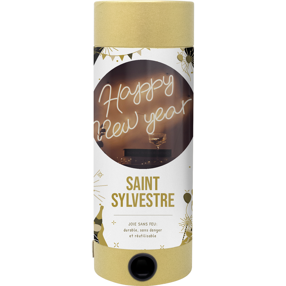 Bombe de table durable Temps de Saint-Sylvestre de Happy Moment by Artoz avec Design personnalisé