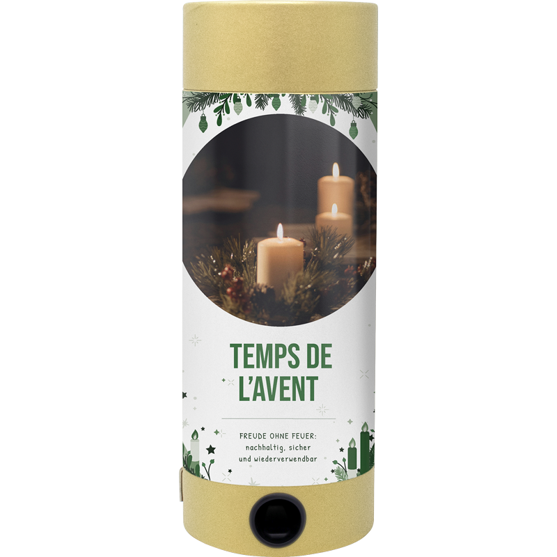 Bombe de table durable Temps de l’Avent de Happy Moment by Artoz avec Design personnalisé
